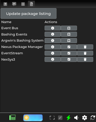 package list view